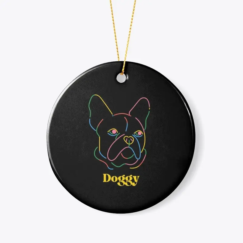 Doggy Neon Line Art – Minimalist Design