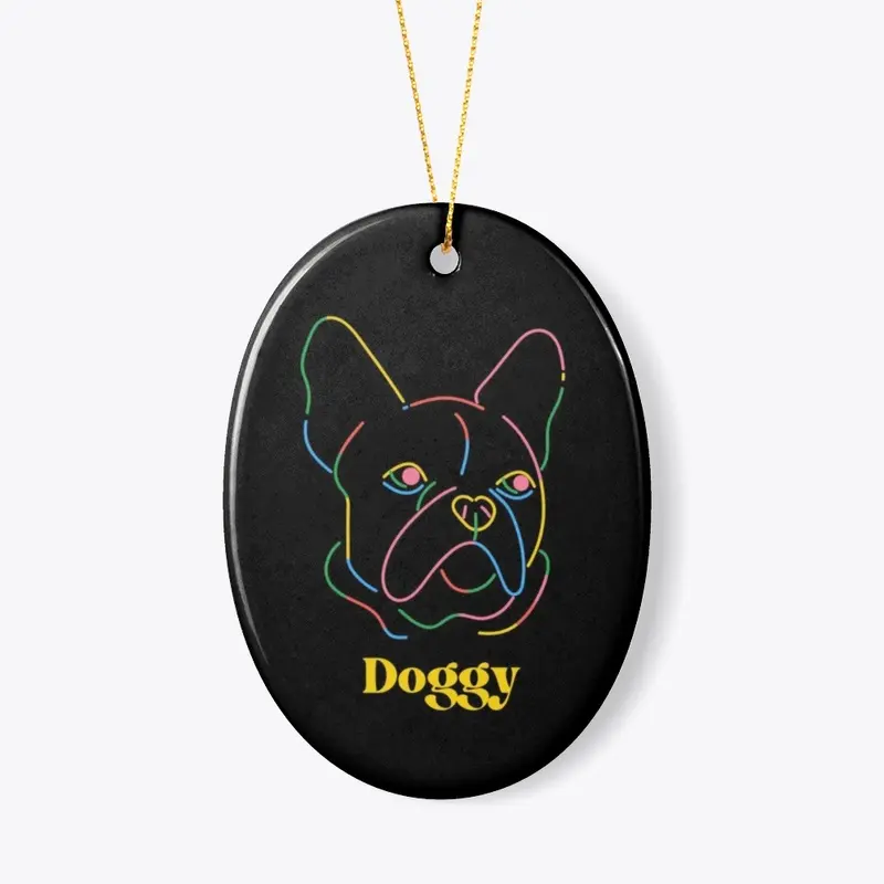 Doggy Neon Line Art – Minimalist Design